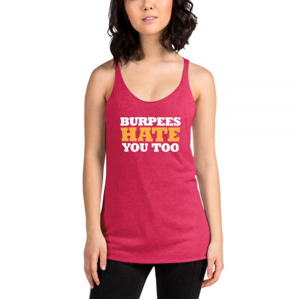 Burpees Hate You Too Women's Racerback Tank - Image 5